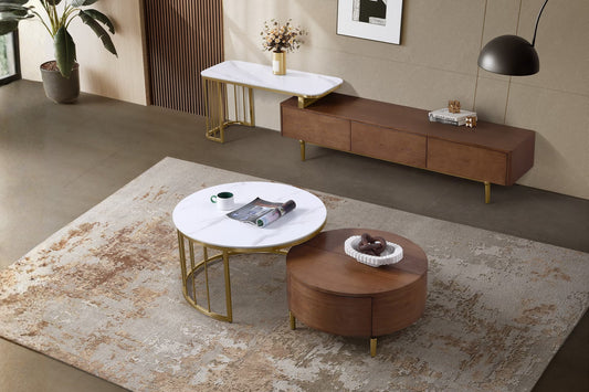 Artisan Rattan & Walnut Media Collection