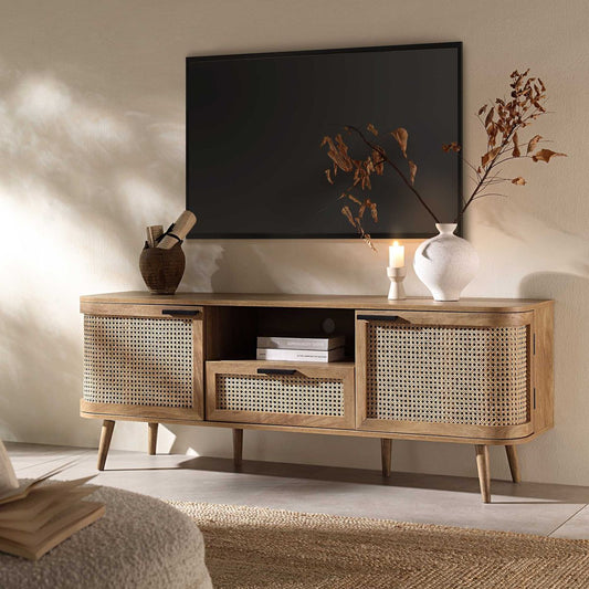 The Bohemian Rattan Media Console