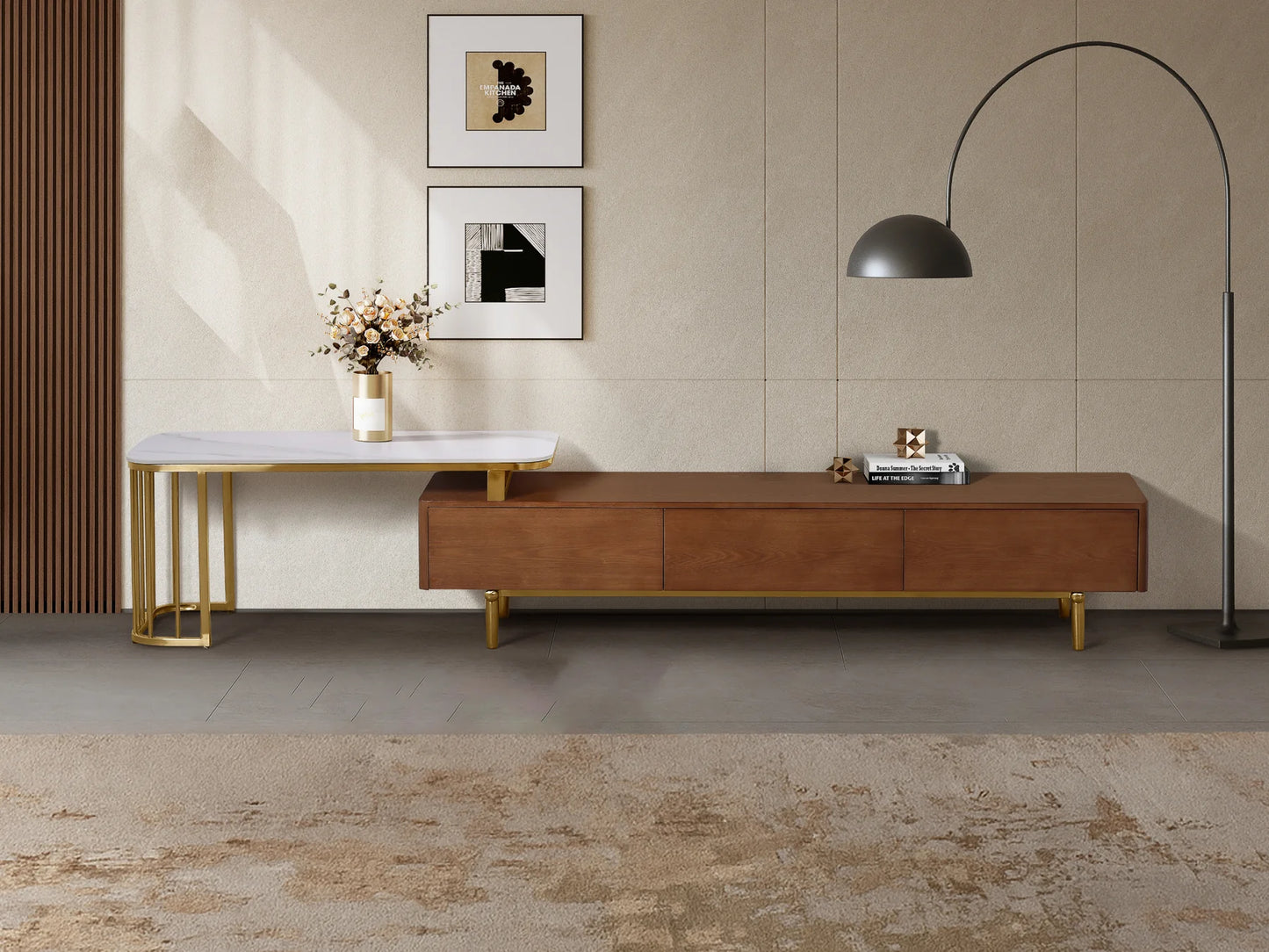 Artisan Rattan & Walnut Media Collection