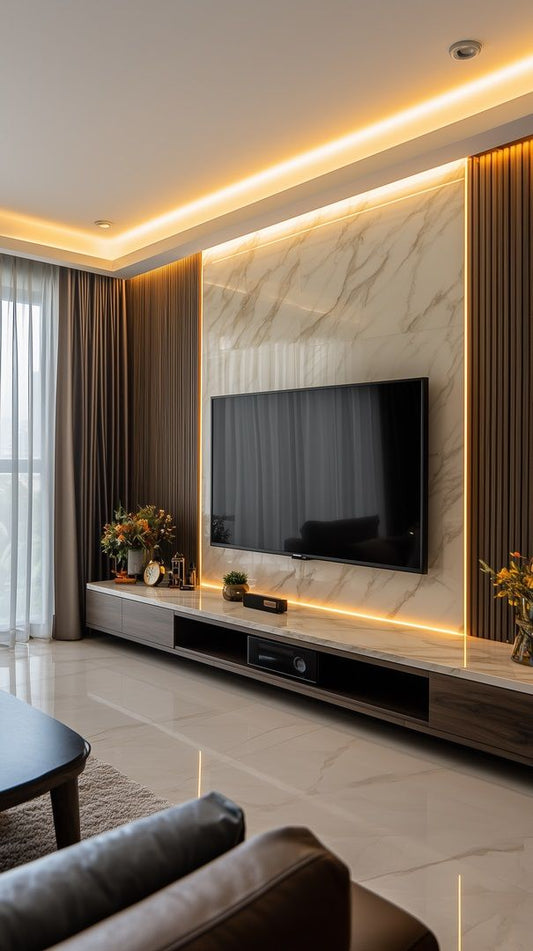 The Warm Luxe Media Wall